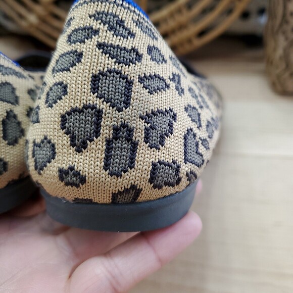 Rothy's 7/37.5 The Spot Loafer Leopard Animal Print Slip On Shoes Flats Women's - Picture 8 of 15